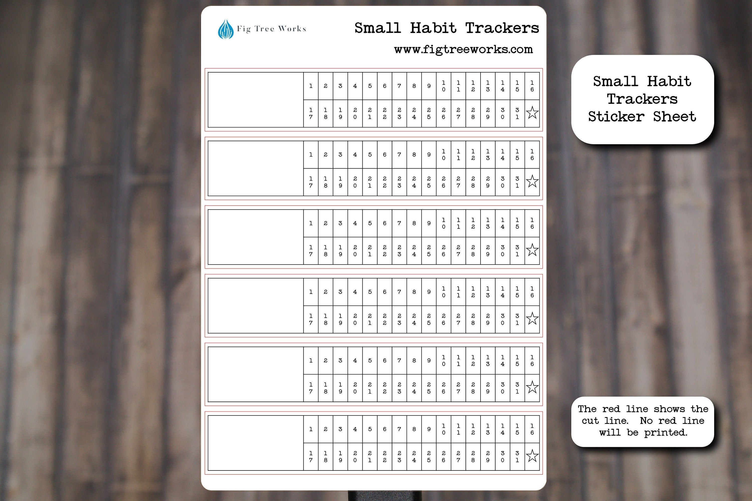 Habit Tracker Sticker Sheet | Track by Month or Weekly | Matte Finish ...