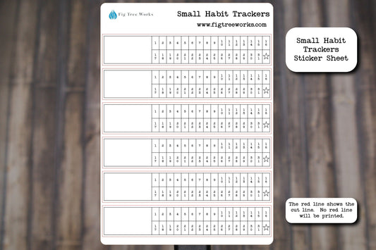 Habit Tracker Sticker Sheet | Track by Month or Weekly | Matte Finish | 6 Total Trackers