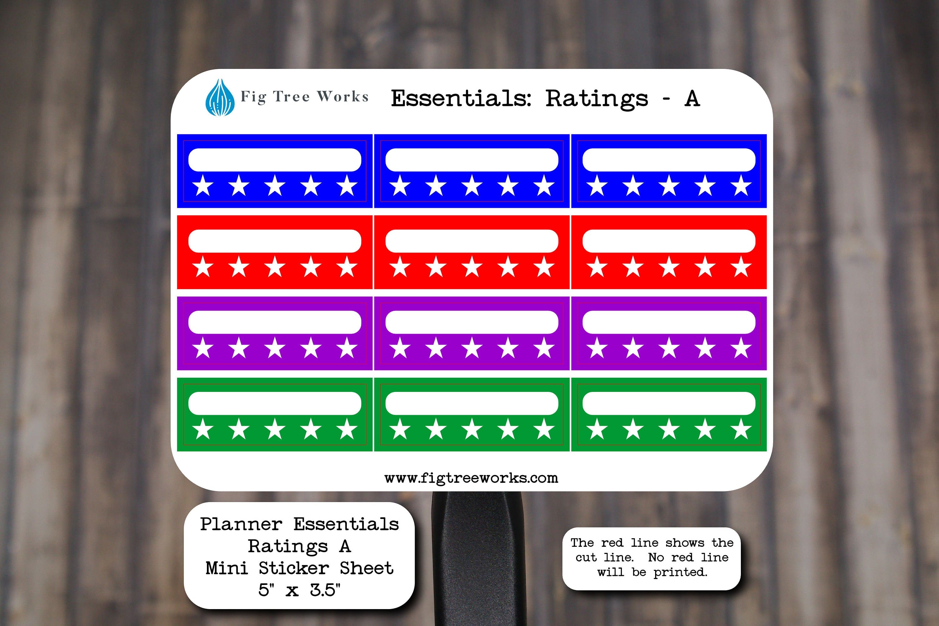 Planner Essentials Ratings Mini Sticker Sheet | Star Rating Stickers ...