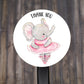 Thank You Ballerina Round Stickers, Party Favors 2" Circle Stickers | Set of 12