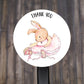 Thank You Ballerina Round Stickers, Party Favors 2" Circle Stickers | Set of 12