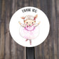 Thank You Ballerina Round Stickers, Party Favors 2" Circle Stickers | Set of 12