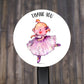 Thank You Ballerina Round Stickers, Party Favors 2" Circle Stickers | Set of 12