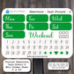 Planner Essentials Day Headers Mini Sticker Sheet With Day Dots and Checkboxes | Kiss Cut, Matte Finish | Multiple Colors | Style A