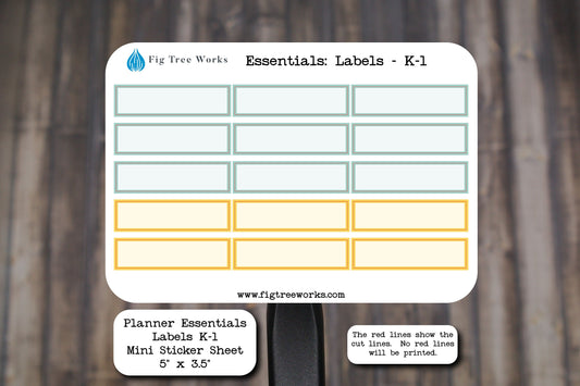 Planner Essentials Labels Mini Sticker Sheet | Appointment Stickers | Event Labels | Kiss Cut, Matte Finish | Style K-1 (Busy Bees)