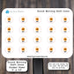 Morning Work Schedule Round Icons - Mini Sticker Sheet for Planners, Journals and Notebooks  | Kiss Cut, Matte Finish
