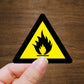 Flammable Warning Vinyl Sticker | Die Cut, Glossy, Vinyl | Warning Stickers