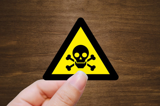 Toxic Warning Vinyl Sticker | Die Cut, Glossy, Vinyl | Warning Stickers
