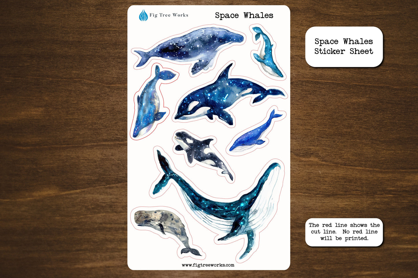 Space Whales Sticker Sheet