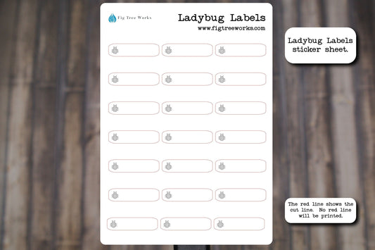 Ladybug Labels Checklist Stickers for Planners, Journals, and Notebooks | Reminders, Goals, To  Do, Intentions, Bills Due List