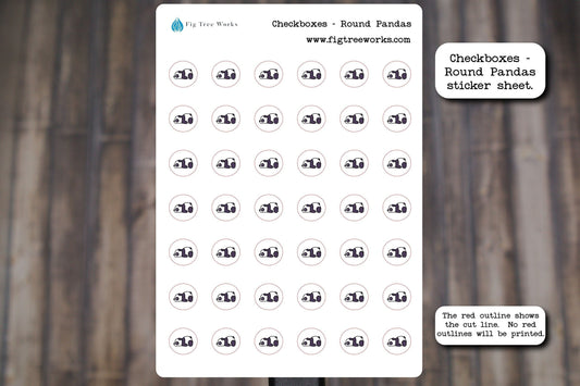 Round Pandas Checklist Stickers for Planners, Journals, and Notebooks | Reminders, Goals, To  Do, Intentions List