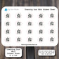 Cleaning Icon Mini Sticker Sheet for Planners, Journals, and Notebooks | Kiss Cut, Matte Finish