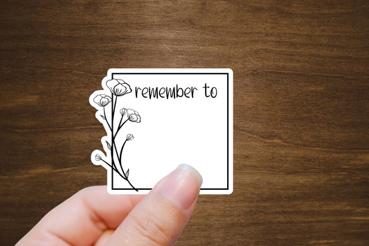 Reminder List Stickers with Flowers