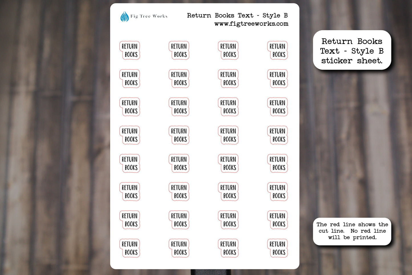 Return Books Text Stickers, Library Books Stickers for Planners, Journals, and Notebooks | Mini Scripts