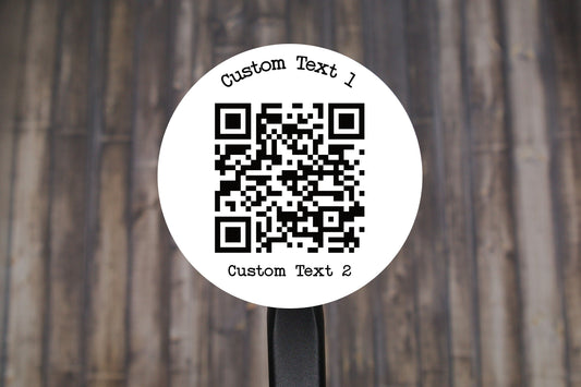 QR Code Custom Stickers | 2" Round Labels | Personalized Round QR Code Stickers | Custom Labels On A Roll