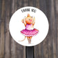 Thank You Ballerina Round Stickers, Party Favors 2" Circle Stickers | Set of 12