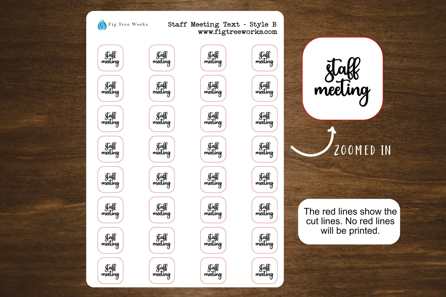 Staff Meeting Script Stickers