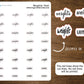 Weights Text Stickers for Planners, Journals, and Notebooks | Mini Scripts