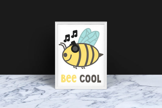Bee Cool Poster | Large Poster Print | Unframed