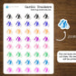 Cycling Stickers, Cardio Cycling Exercise Planner Stickers, Strength Workout Tracker Sheet, Kiss Cut, Matte Finish