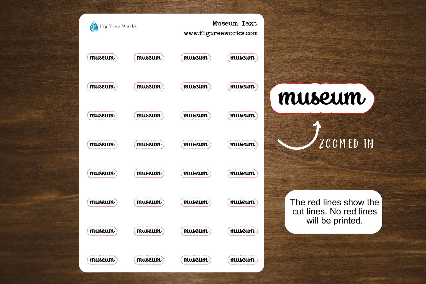 Museum Script Stickers | Museum Text | Kiss Cut, Matte Finish for Planners, Journals, and Notebooks | Mini Scripts