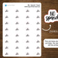 No Spend Text Stickers for Planners, Journals, and Notebooks | Mini Scripts