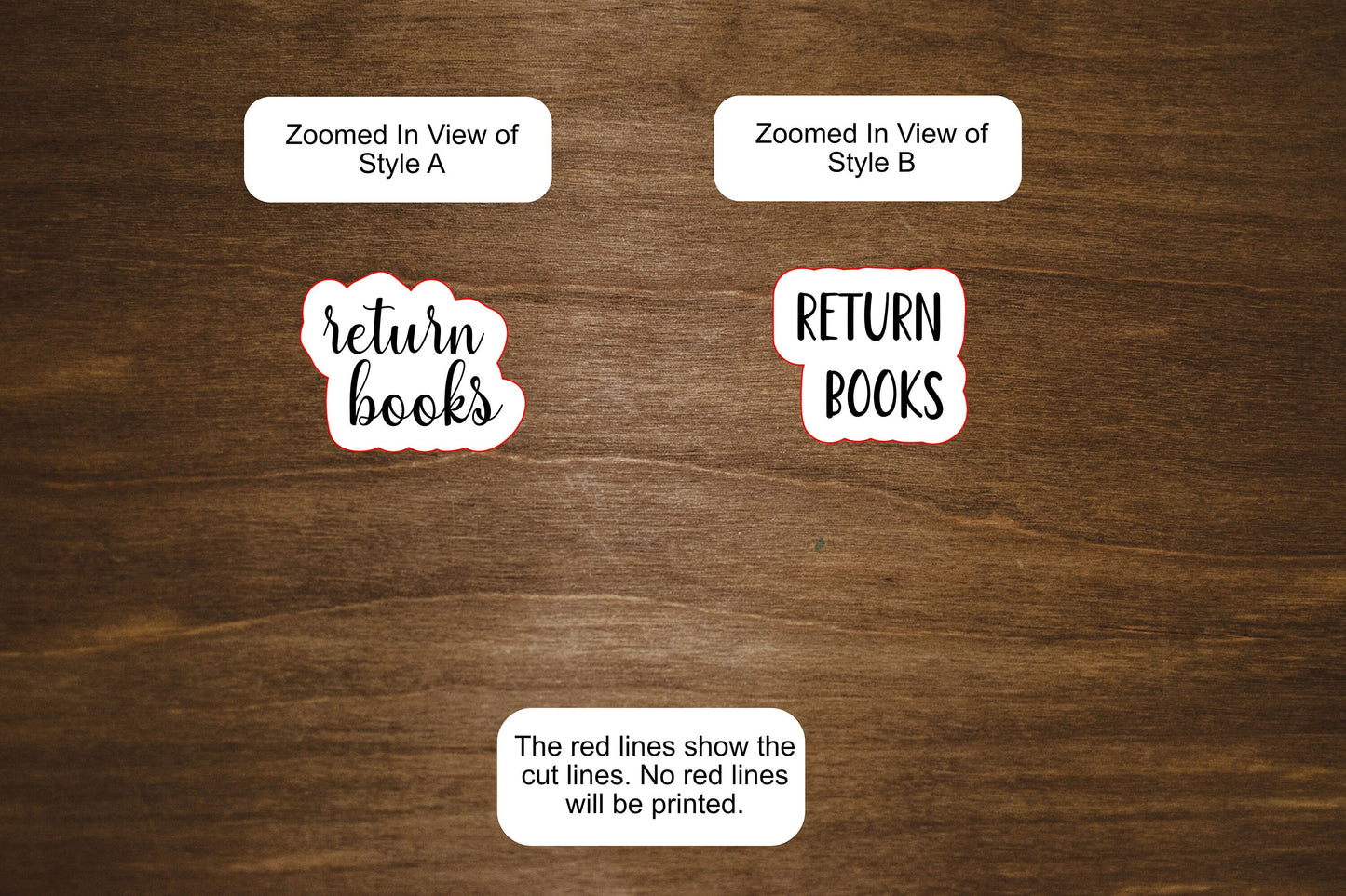 Return Books Text Stickers, Library Books Stickers for Planners, Journals, and Notebooks | Mini Scripts