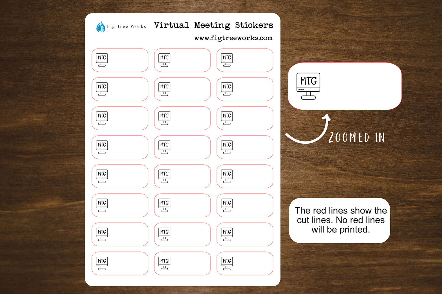 Virtual Meeting Reminder Stickers