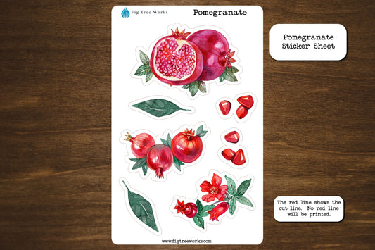 Pomegranate Sticker Sheet