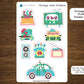 Vintage with Flowers Sticker Sheet