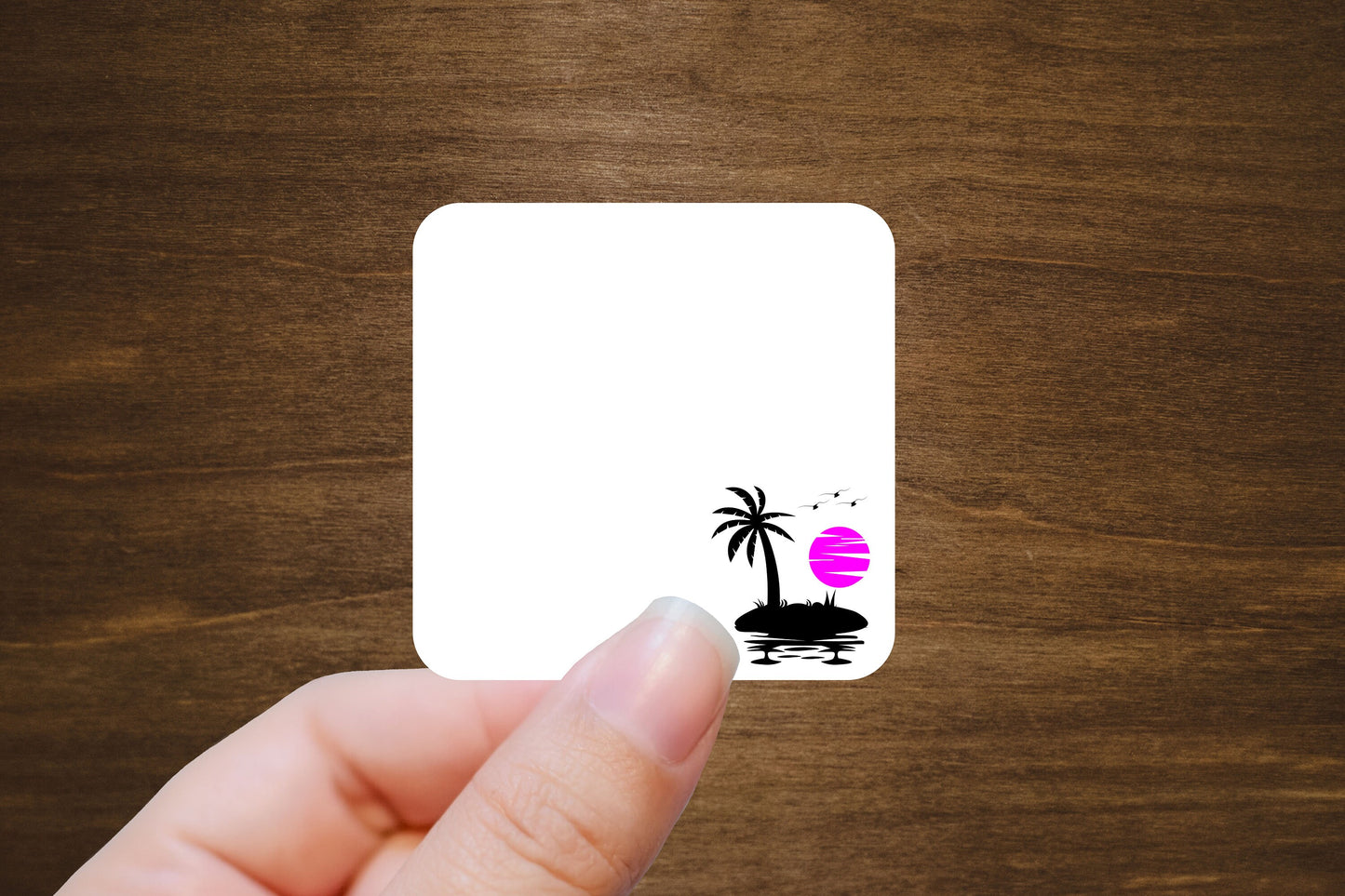 Palm Trees Note Mini Stickers | For Planners and Journals  | Note Stickers, Die Cut, Matte Finish | 12 per Sheet