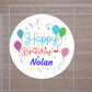Custom Happy Birthday Round Sticker