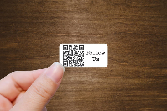 Custom Mini QR Code Labels  |  2" x 1" Stickers | Personalized Stickers | Custom Labels On A Roll