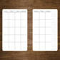 Undated Calendar Stickers Small Two Page 3" x 5"