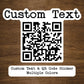Custom Text and QR Code Vinyl Sticker