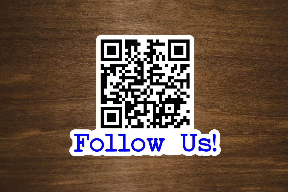 Store Qr Code Inyl Custom Text and QR Code Vinyl Sticker – Fig Tree Works