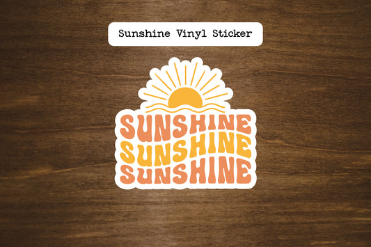 Sunshine Vinyl Sticker | Die Cut, Glossy, Vinyl | 3" Sticker