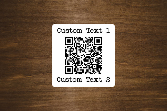 Custom QR Code Square Stickers | 2" x 2"  Square Labels | Personalized QR Code Stickers | Custom Labels On A Roll