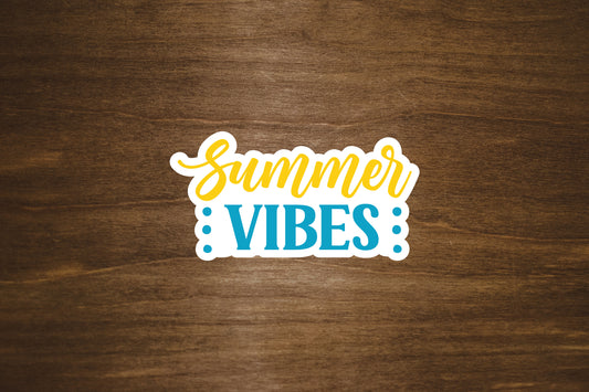 Summer Vibes Sticker | Die Cut, Glossy, Vinyl | 3" Sticker