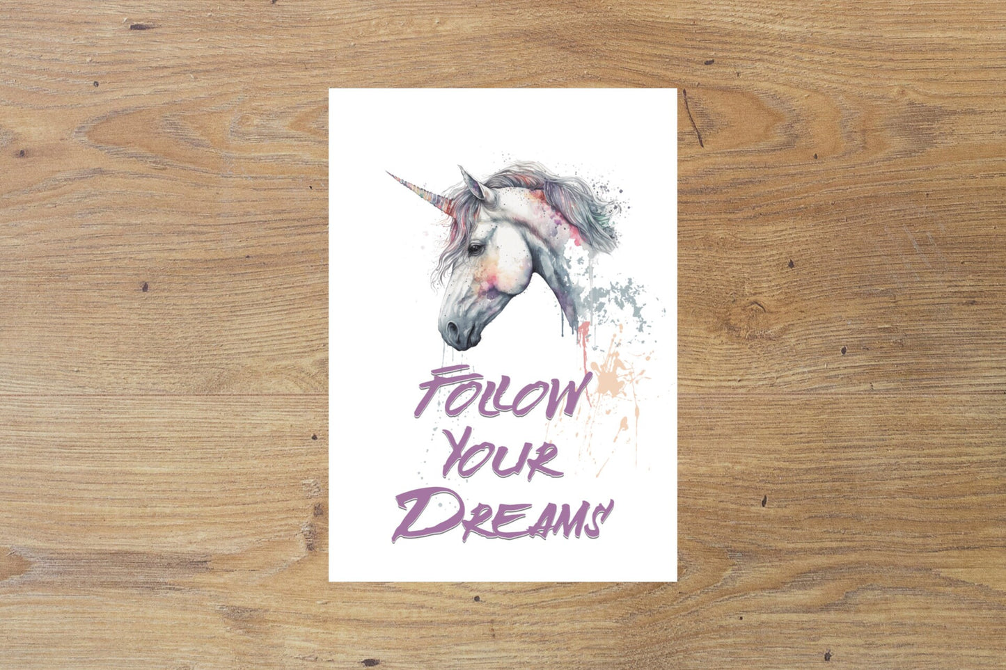 Follow Your Dreams Unicorn Greeting Card