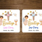 Custom Baptism/Bautizo Stickers | 2" x 2"  Square Labels | Personalized Baptism Stickers | Custom Labels On A Roll | English and Spanish