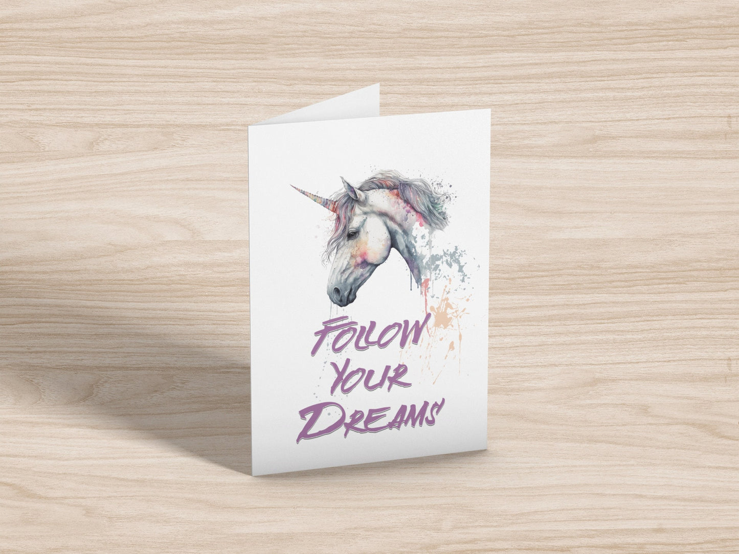 Follow Your Dreams Unicorn Greeting Card