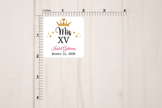 Custom Mis Quince XV Stickers