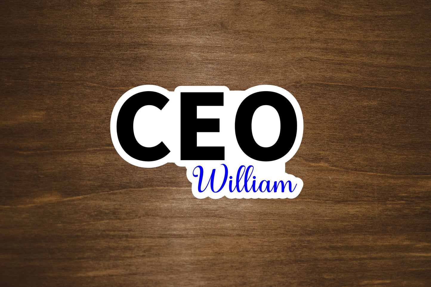 Custom CEO Name Sticker