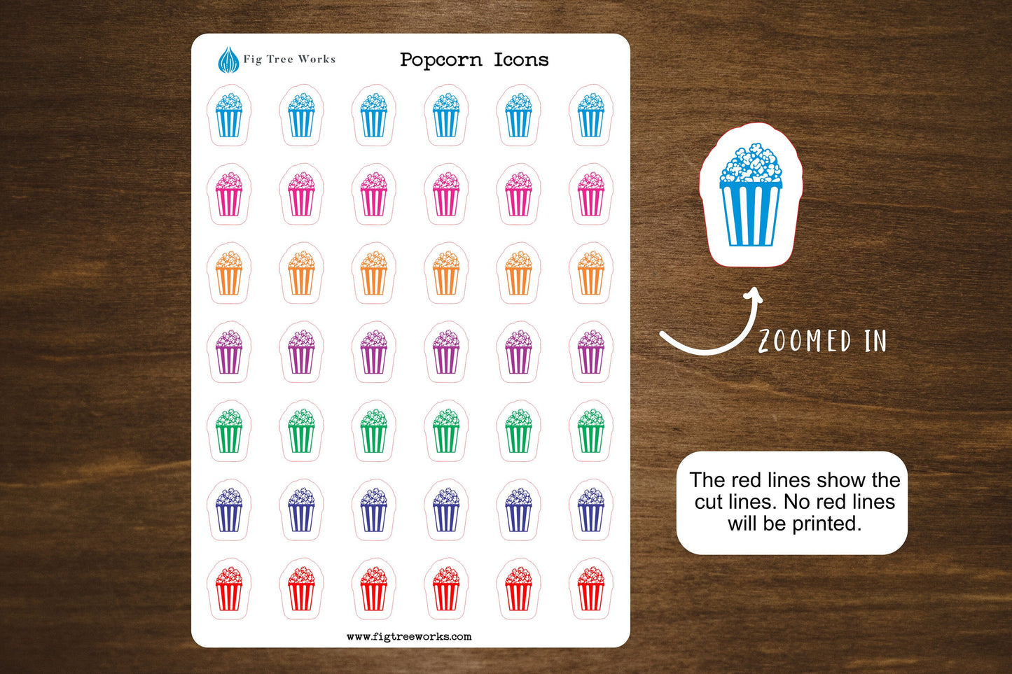 Popcorn Planner Stickers