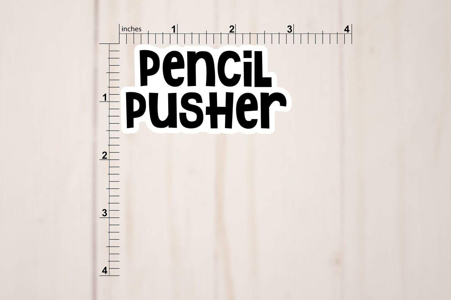 Pencil Pusher Text Sticker