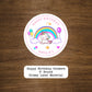 Happy Birthday Unicorn Rainbow Round Stickers