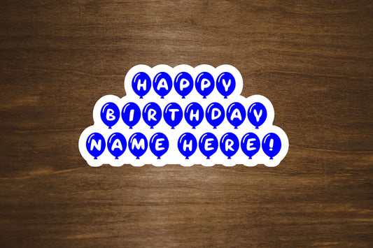 Custom Happy Birthday Text Sticker