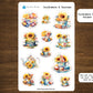 Sunflowers and Teatime Sticker Sheet