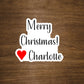 Custom Merry Christmas Text Sticker